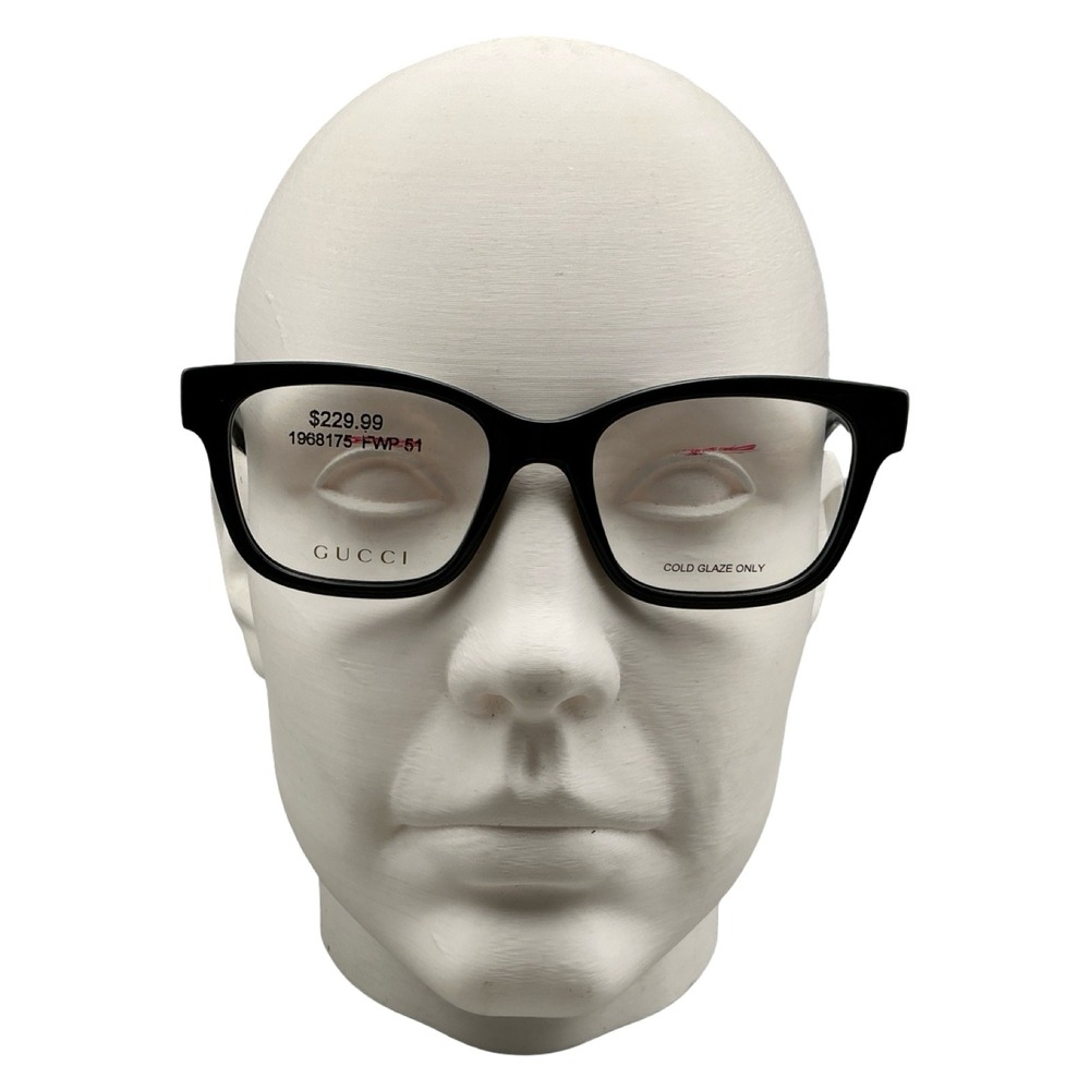 Gucci GG1025OZ 004 Black Gold Interlocking G Eyeglasses Frames 51-18-140